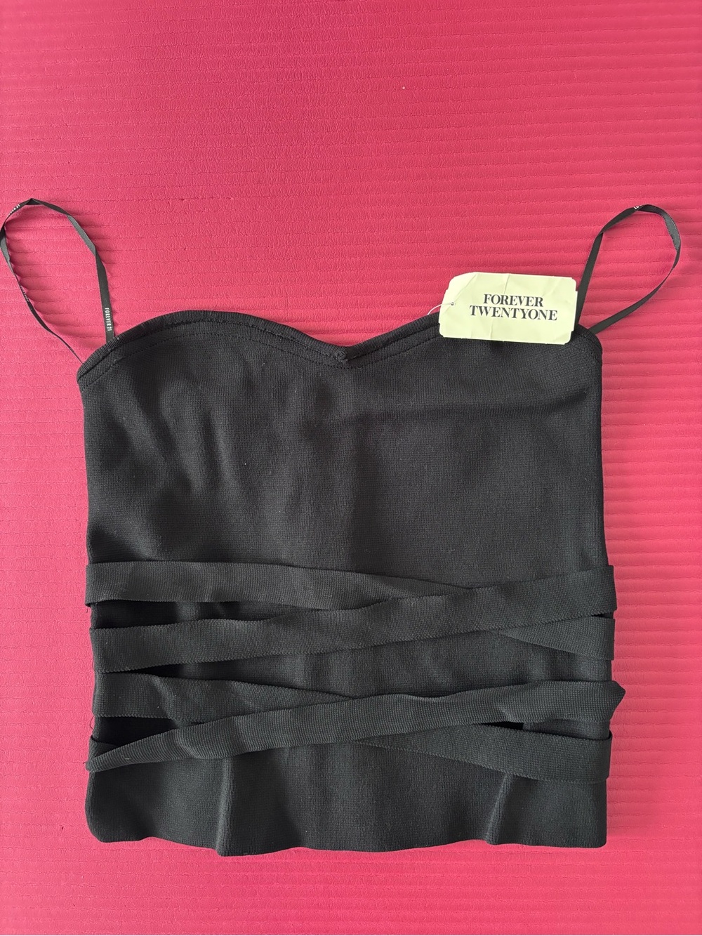 NWT Forever21 Tube Strapless Top in black Size S